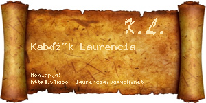 Kabók Laurencia névjegykártya